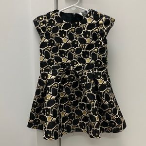 Girls PL Kids black and gold dress - size 2